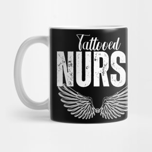 Tattooed Nurse with Angel Wings Mug